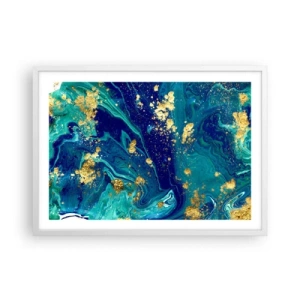 Pôster em moldura branca - Flocos de sol  - 70x50 cm