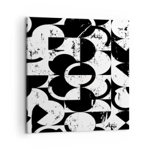 Quadro em tela - O branco é branco e o preto é preto - 50x50 cm