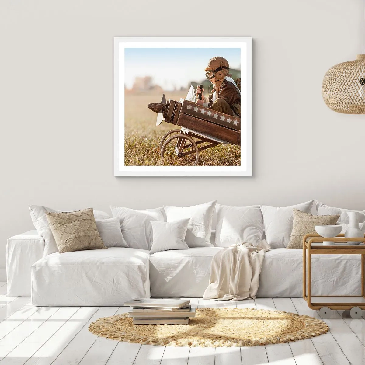 Pôster em moldura branca - O início rumo a um sonho - 40x40 cm