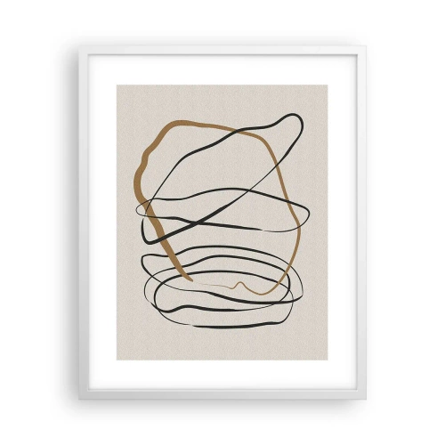 Pôster em moldura branca - Composição – dança em loop - 40x50 cm