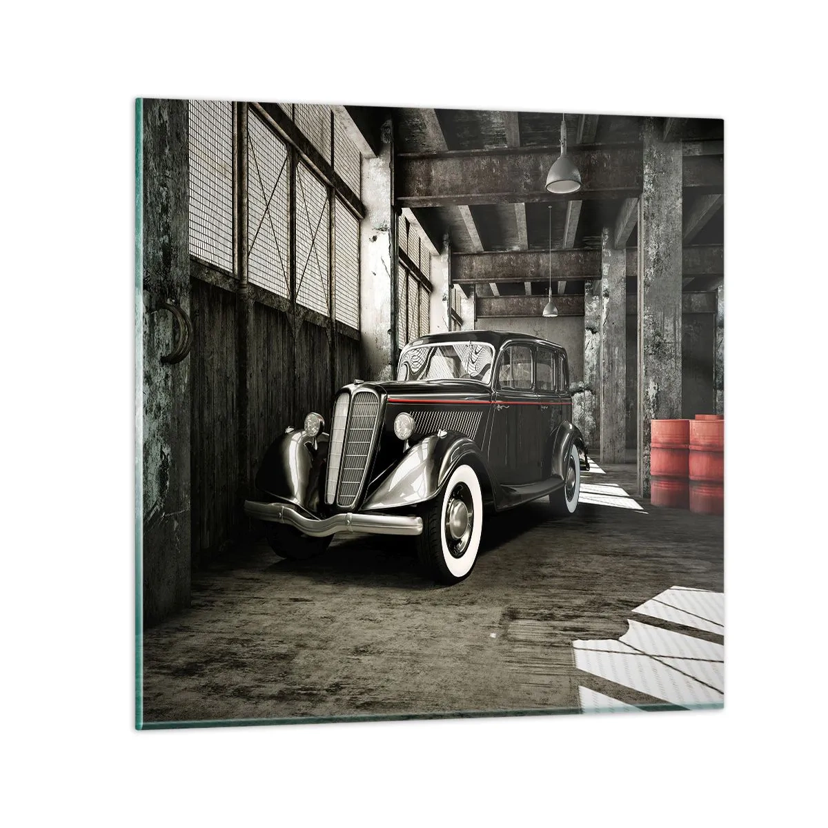 Quadro em vidro - A elegância duradoura dos anos 30. - 50x50 cm