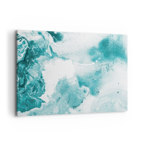 Quadro em tela - Inundado em azul - 120x80 cm