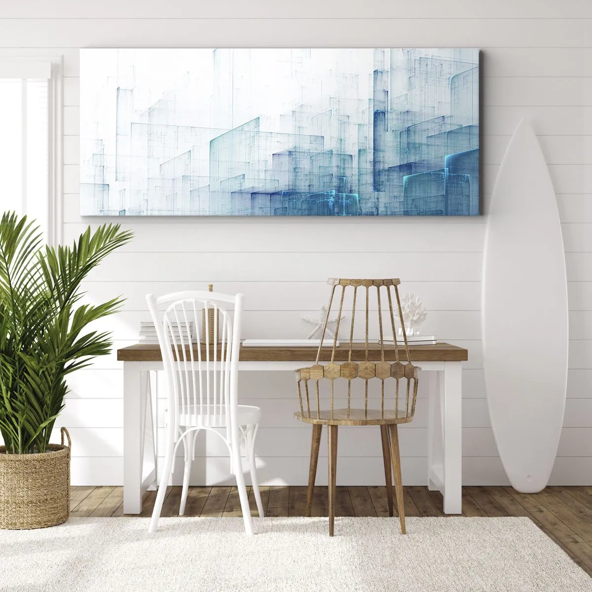 Quadro em tela - Como o espaço ficou - 100x40 cm