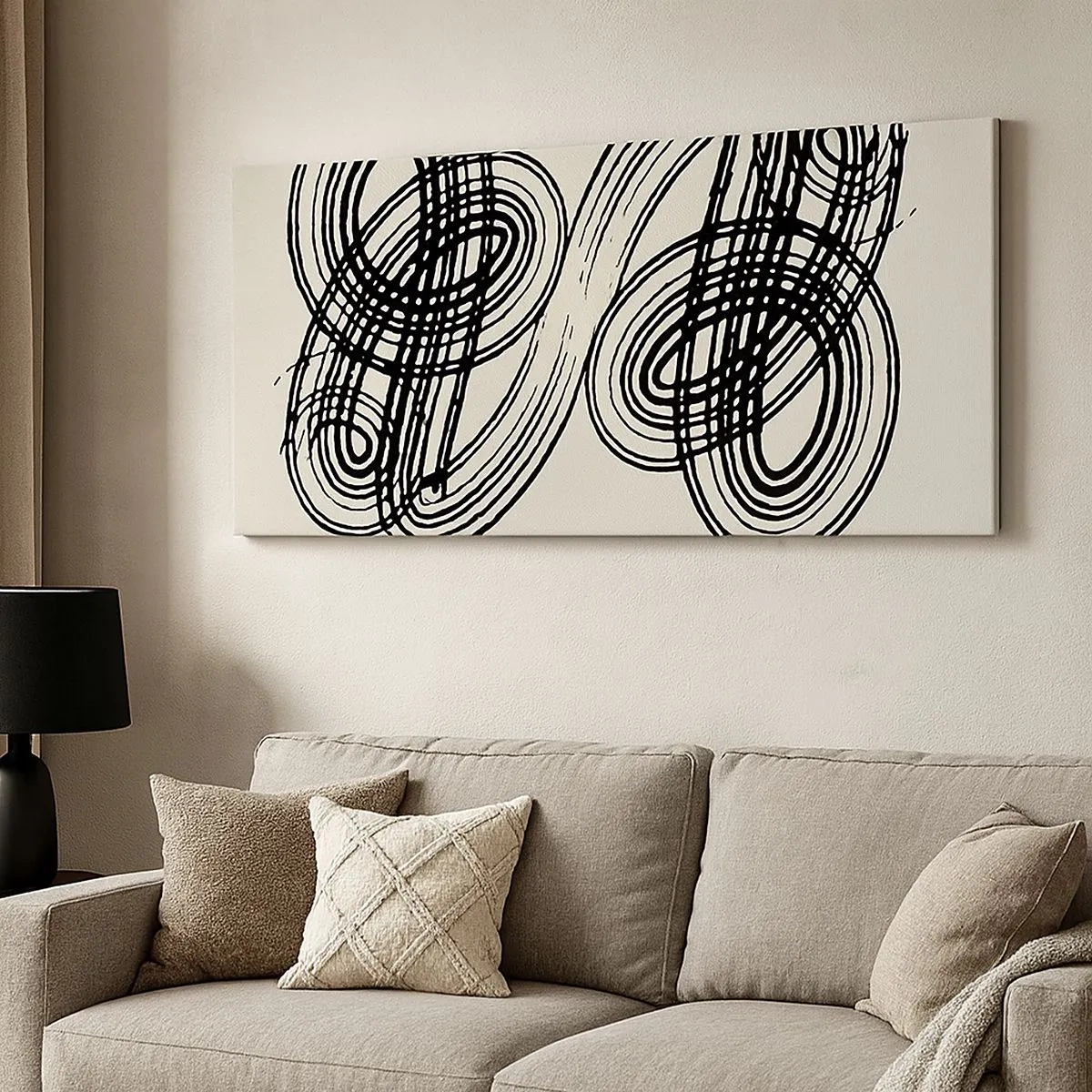 Quadro em tela - Saiu espontaneamente - 100x40 cm