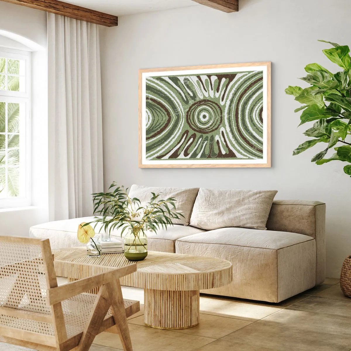 Pôster com moldura de carvalho claro - Uma explosão de emoções - 40x30 cm