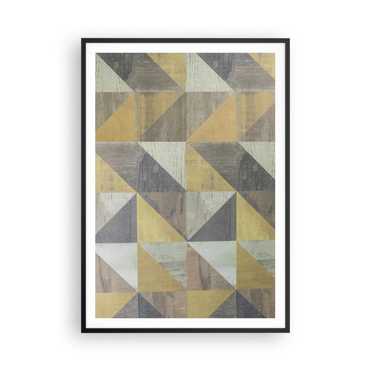 Pôster com moldura preta - Em ângulo com um triângulo - 70x100 cm