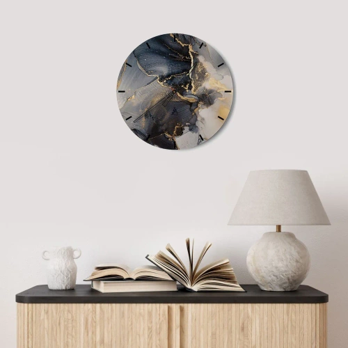 Relógio de parede - Relógio em vidro - A vida da pedra - 30x30 cm
