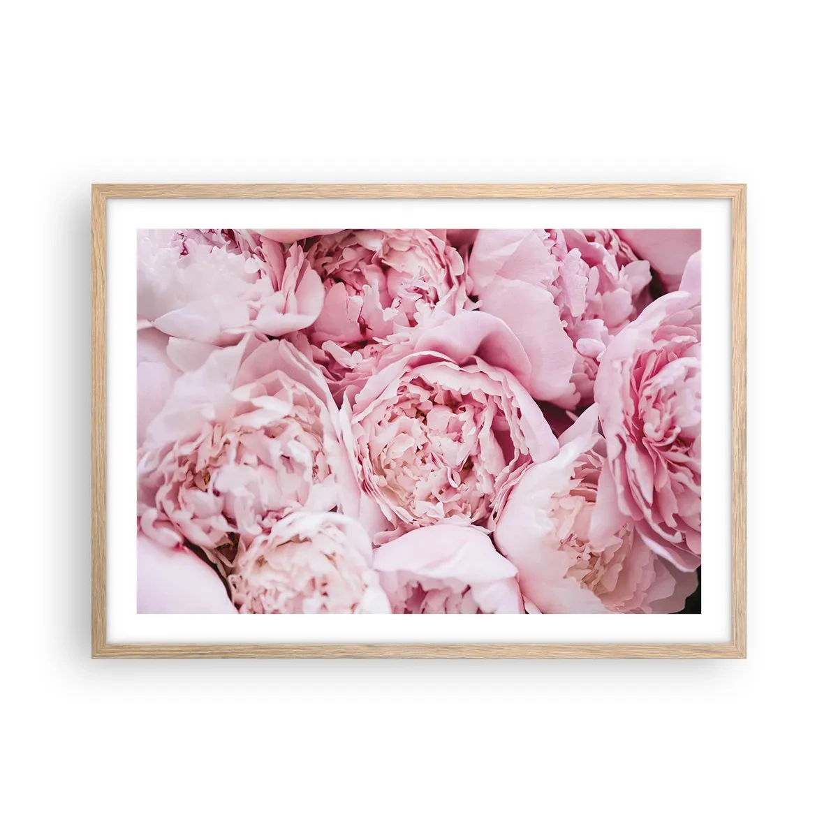 Pôster com moldura de carvalho claro - Aconchego e perfume - 70x50 cm