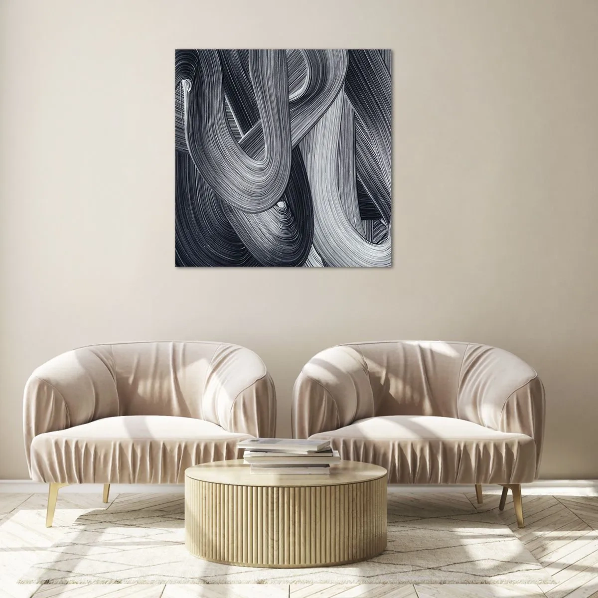 Quadro em vidro - A fluidez da realidade - 30x30 cm