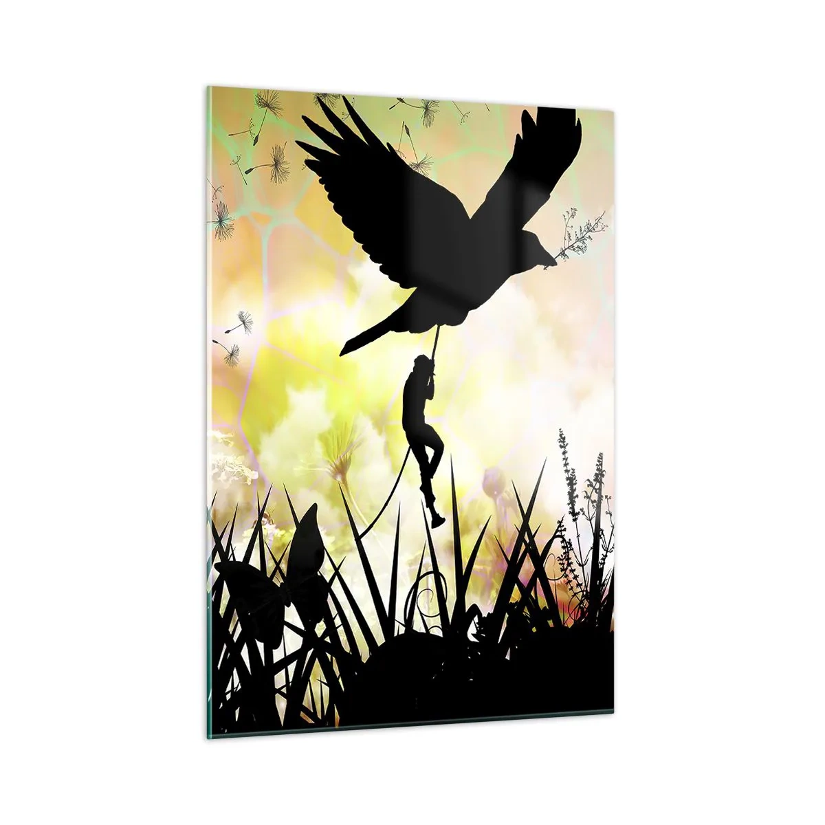 Quadro em vidro - Ambiente de conto de fadas - 50x70 cm