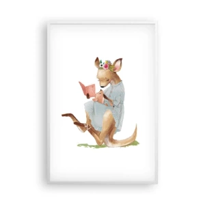 Pôster em moldura branca - Leia para mim, mamãe - 61x91 cm