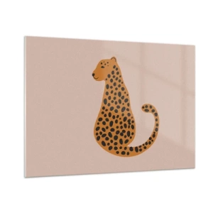 Quadro em vidro - A estampa de leopardo está na moda - 100x70 cm