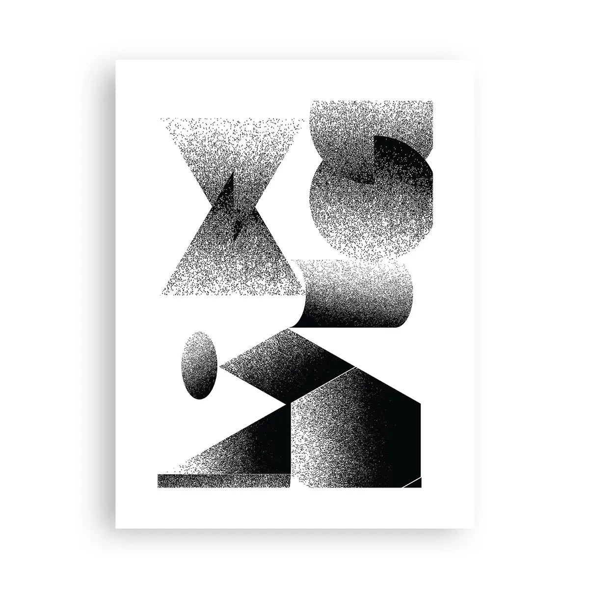 Pôster - Ângulos e ovais - 30x40 cm