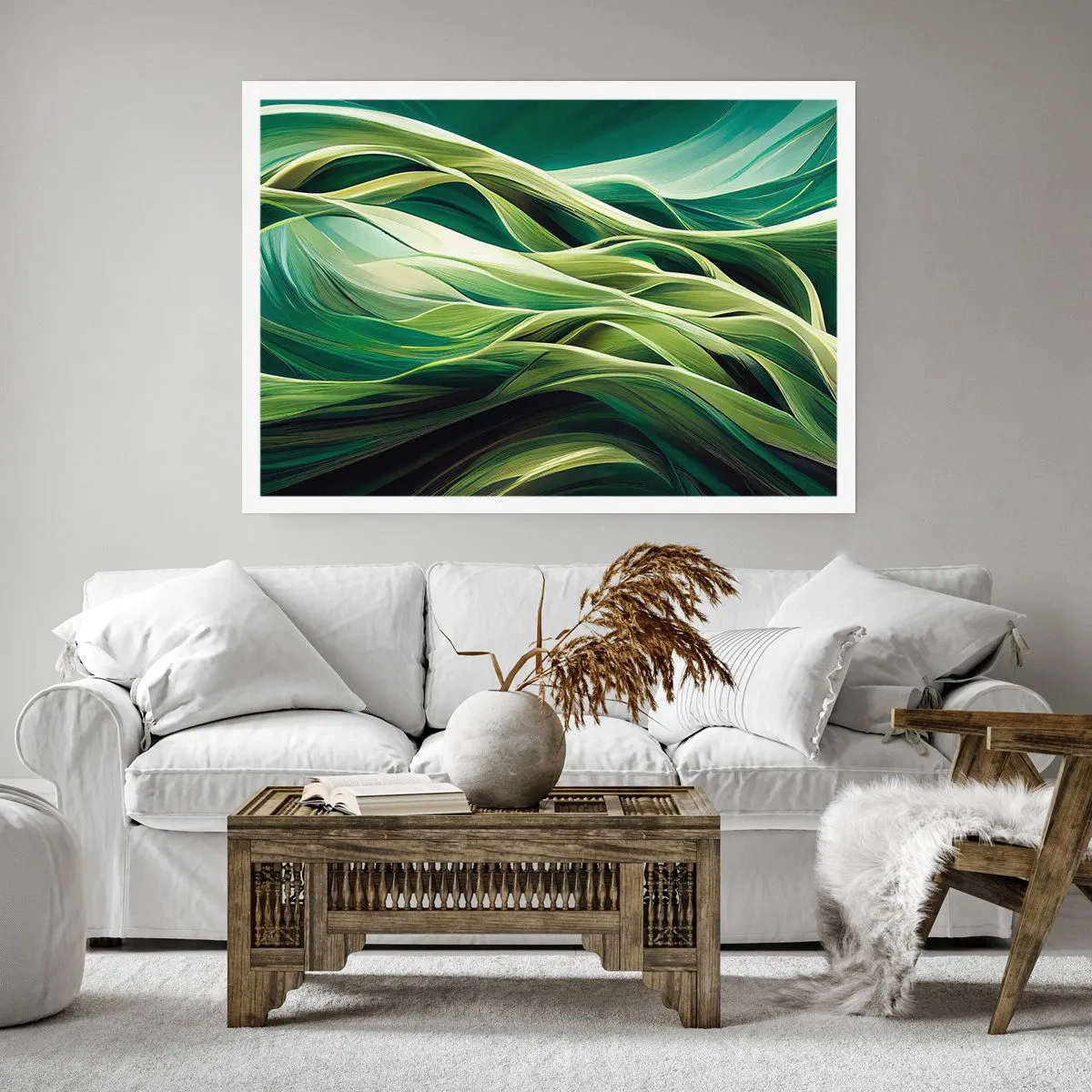 Pôster - Jogo verde abstrato - 91x61 cm