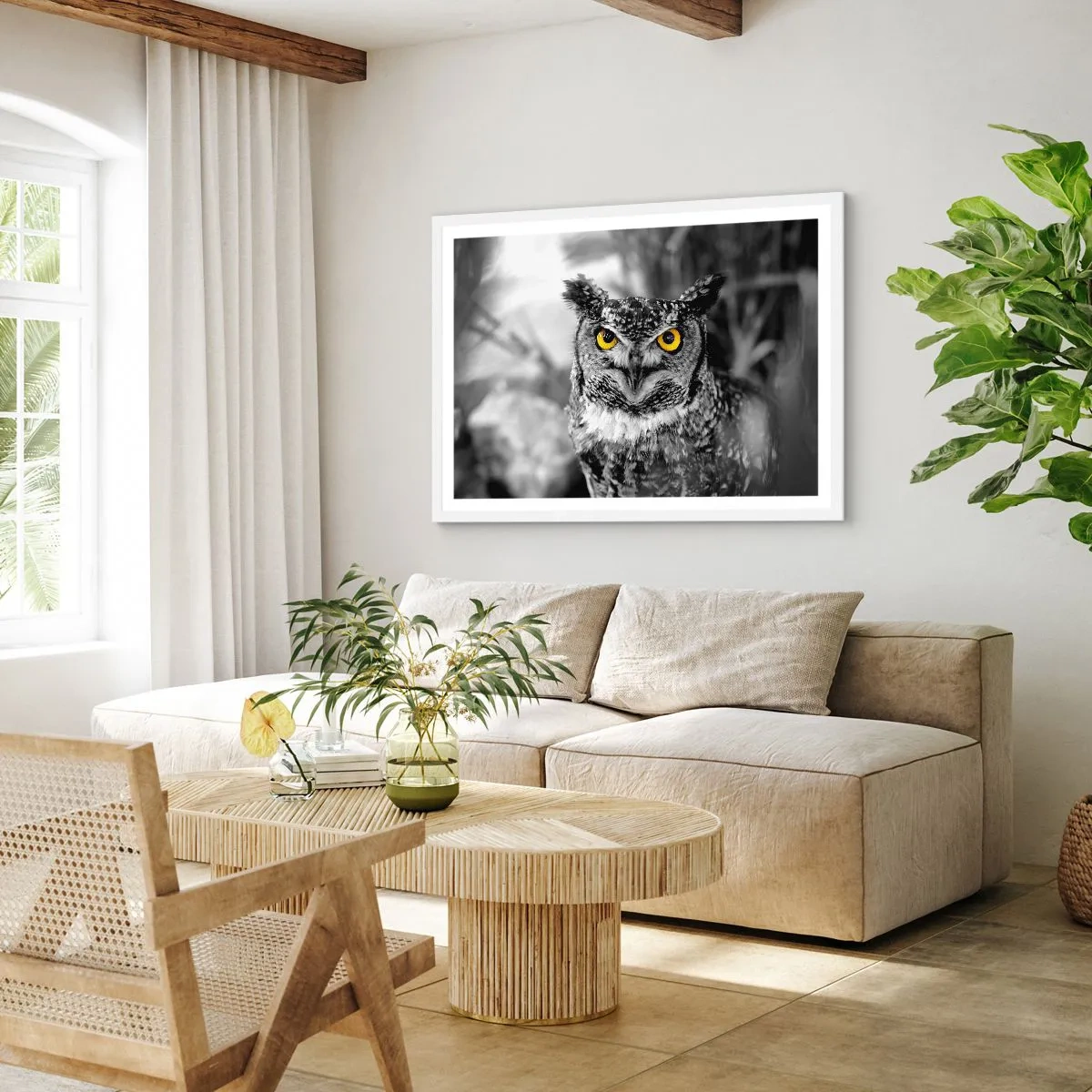 Pôster em moldura branca - Nada pode ser escondido - 100x70 cm