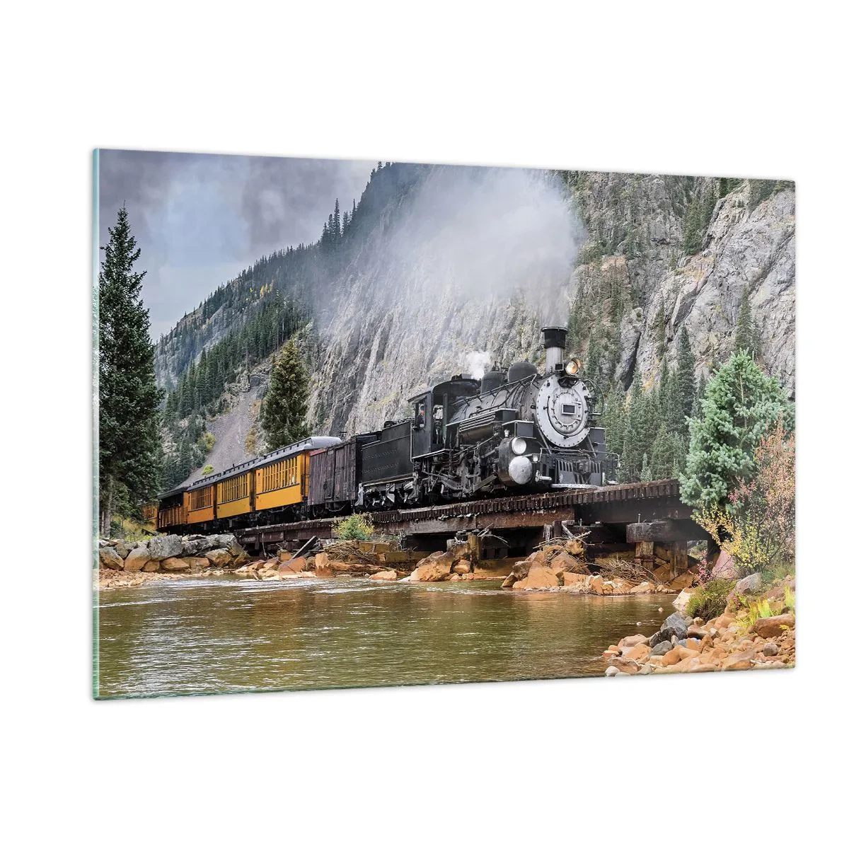 Quadro em vidro - Para onde? Onde? - 120x80 cm