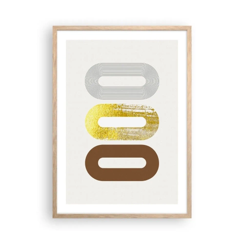 Pôster com moldura de carvalho claro - Uuu! - 50x70 cm
