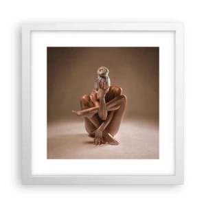 Pôster em moldura branca - Unidade de corpo e alma - 30x30 cm