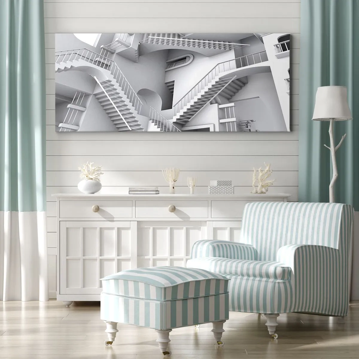 Quadro em tela - Paradoxos do espaço - 140x50 cm