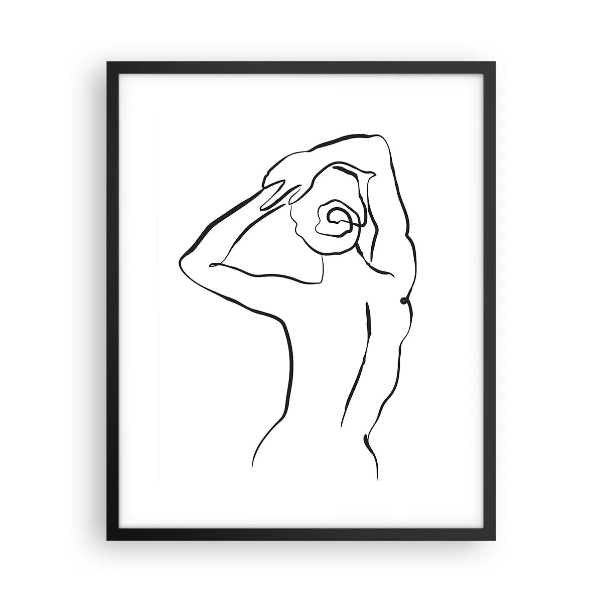 Pôster com moldura preta - Nu matinal - 40x50 cm