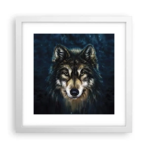 Pôster em moldura branca - Alfa? E ómega - 30x30 cm