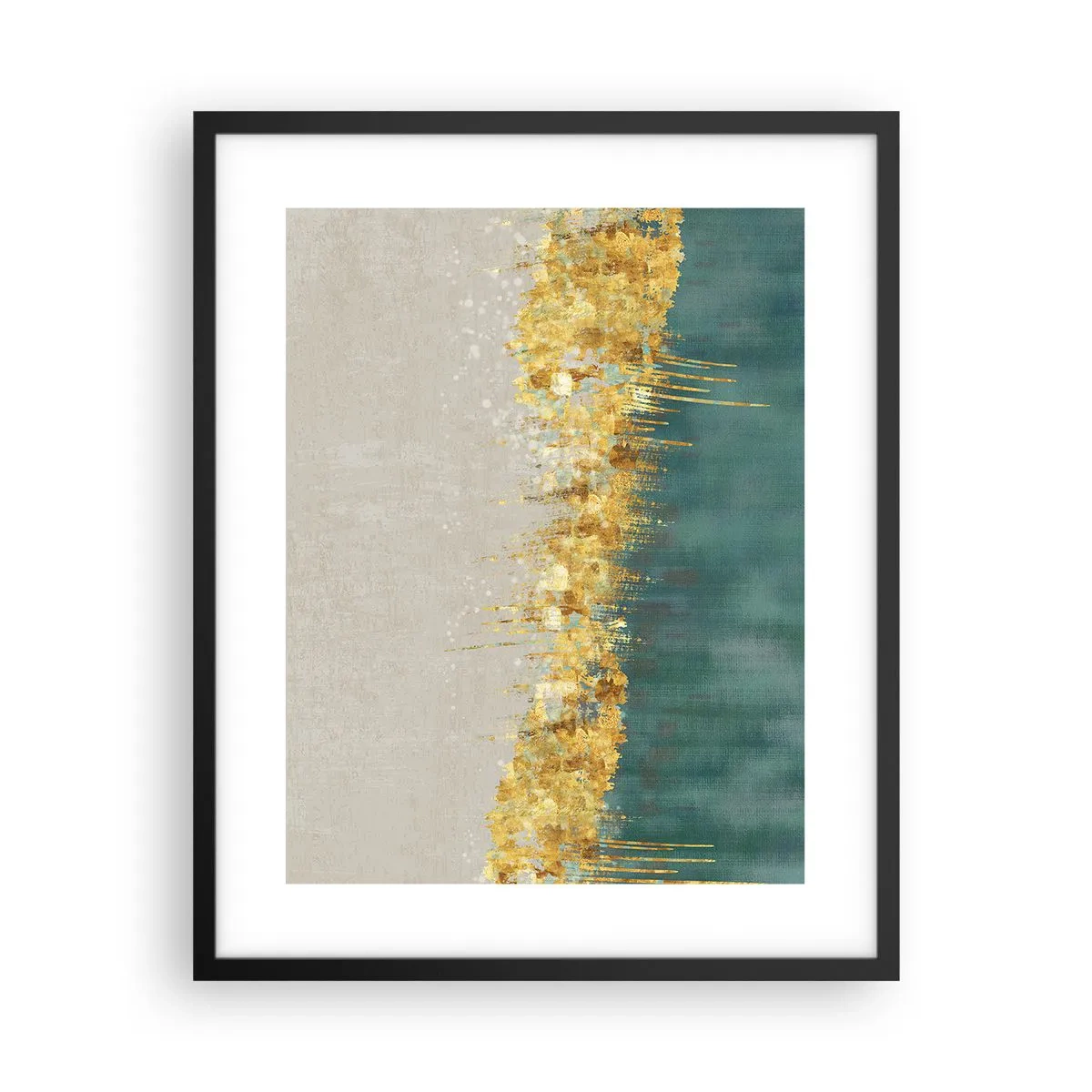 Pôster com moldura preta - A fronteira dourada - 40x50 cm