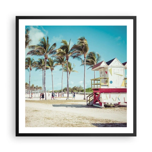 Pôster com moldura preta - Um belo dia pela frente - 60x60 cm