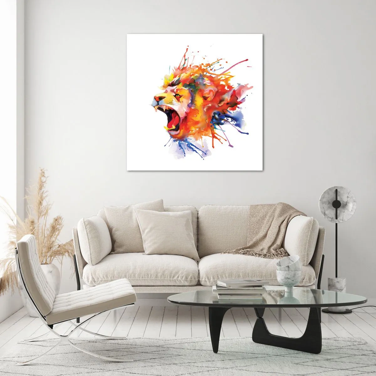 Quadro em vidro - Explosão de raiva - 60x60 cm