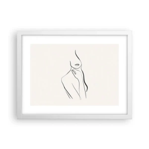 Pôster em moldura branca - Uma onda de melancolia - 40x30 cm