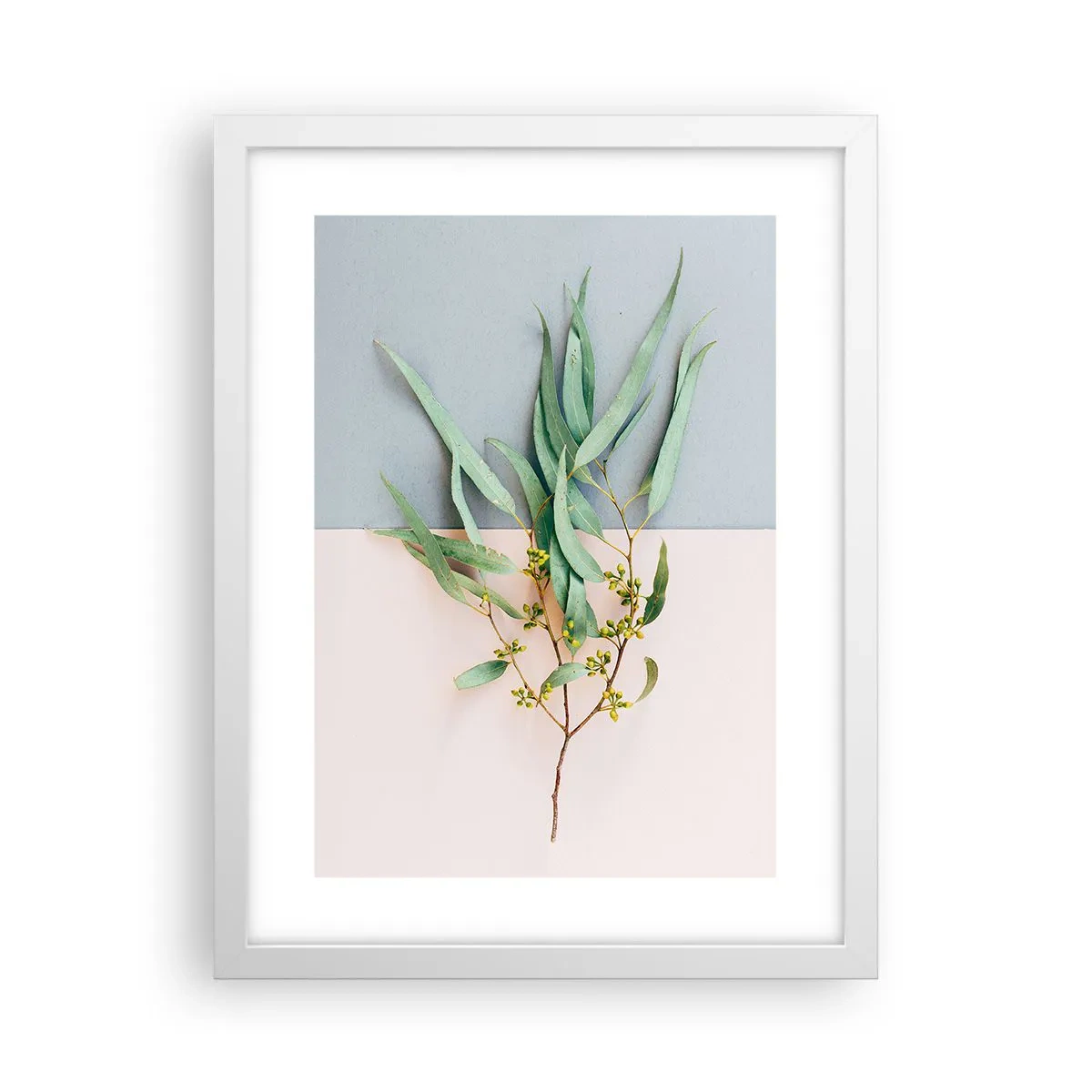 Pôster em moldura branca - Sutileza pastel - 30x40 cm