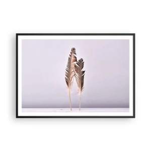 Pôster com moldura preta - Contra o nada - 100x70 cm