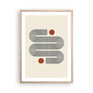 Pôster com moldura de carvalho claro - Do início ao fim - 50x70 cm