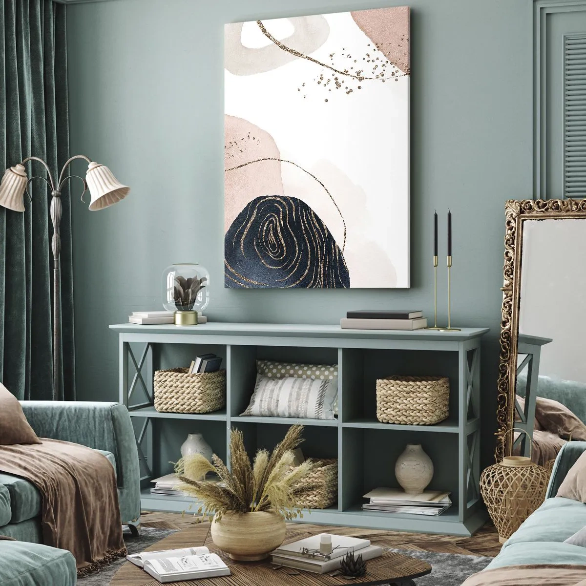 Quadro em tela - Tudo flui - 70x100 cm