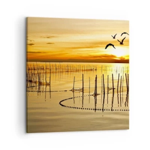 Quadro em tela - Na pescaria - 50x50 cm