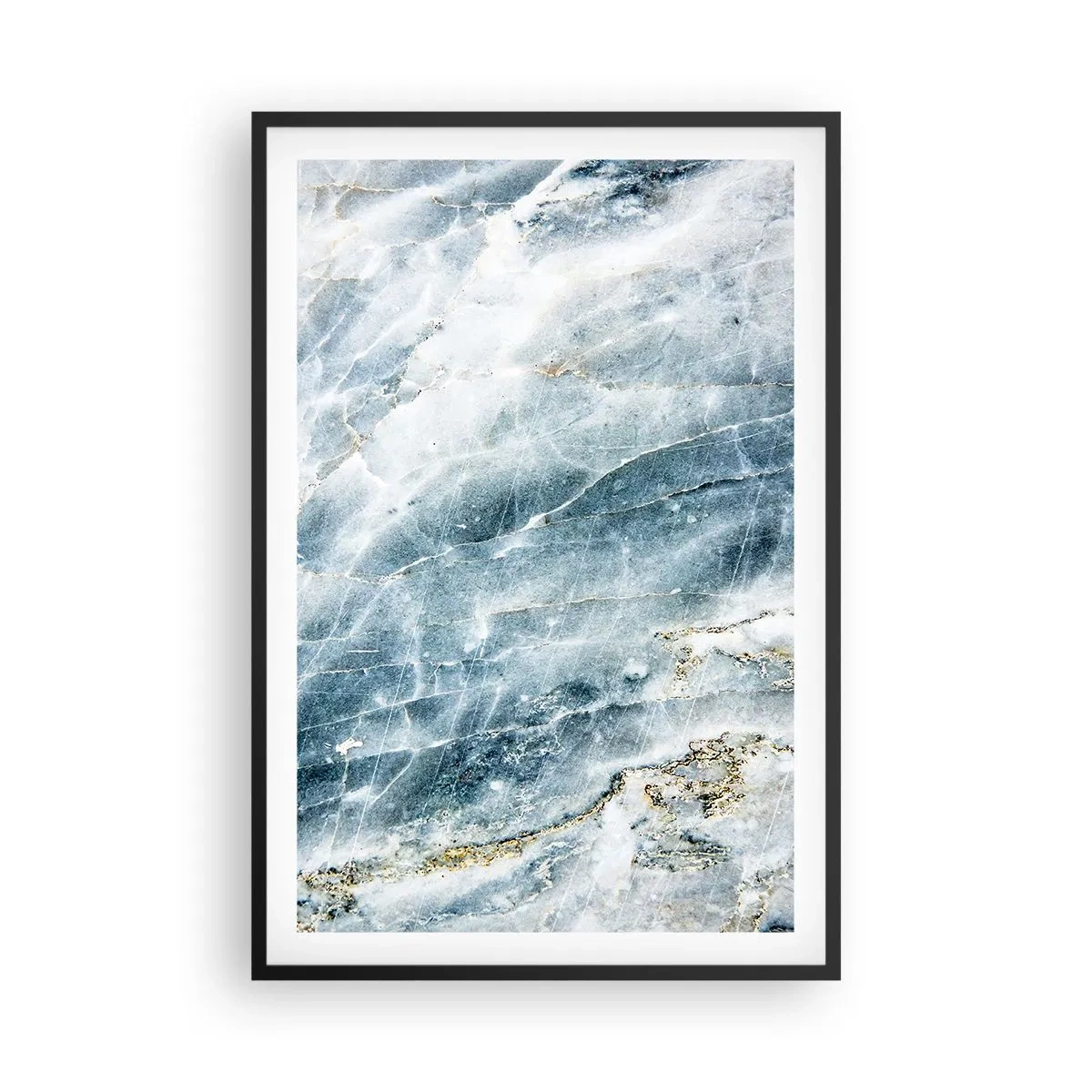 Pôster com moldura preta - O mundo do Gelo - 61x91 cm