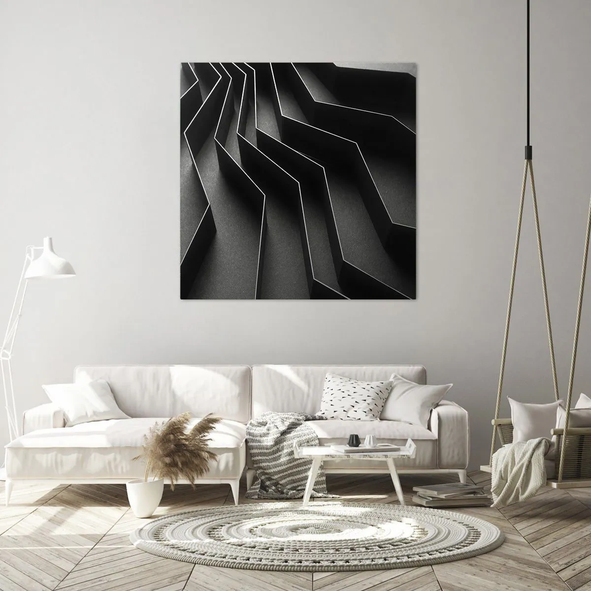 Quadro em tela - Ordem espacial - 70x70 cm