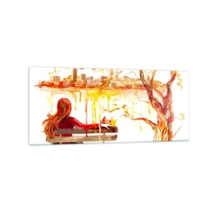 Quadro em vidro - Um momento de reflexão - 120x50 cm