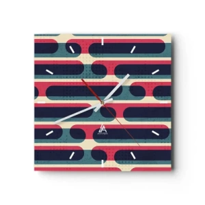 Relógio de parede - Relógio em vidro - Avançado e profundo - 30x30 cm