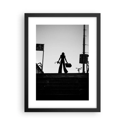 Pôster com moldura preta - Caminhadas urbanas - 30x40 cm