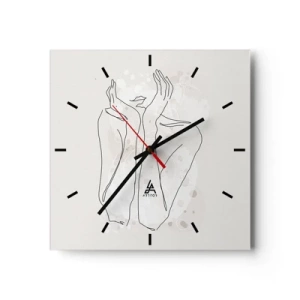 Relógio de parede - Relógio em vidro - Momento de sonho - 30x30 cm