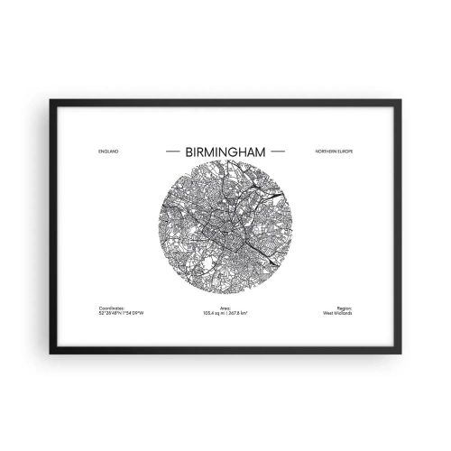 Pôster com moldura preta - Anatomia de Birmingham - 70x50 cm