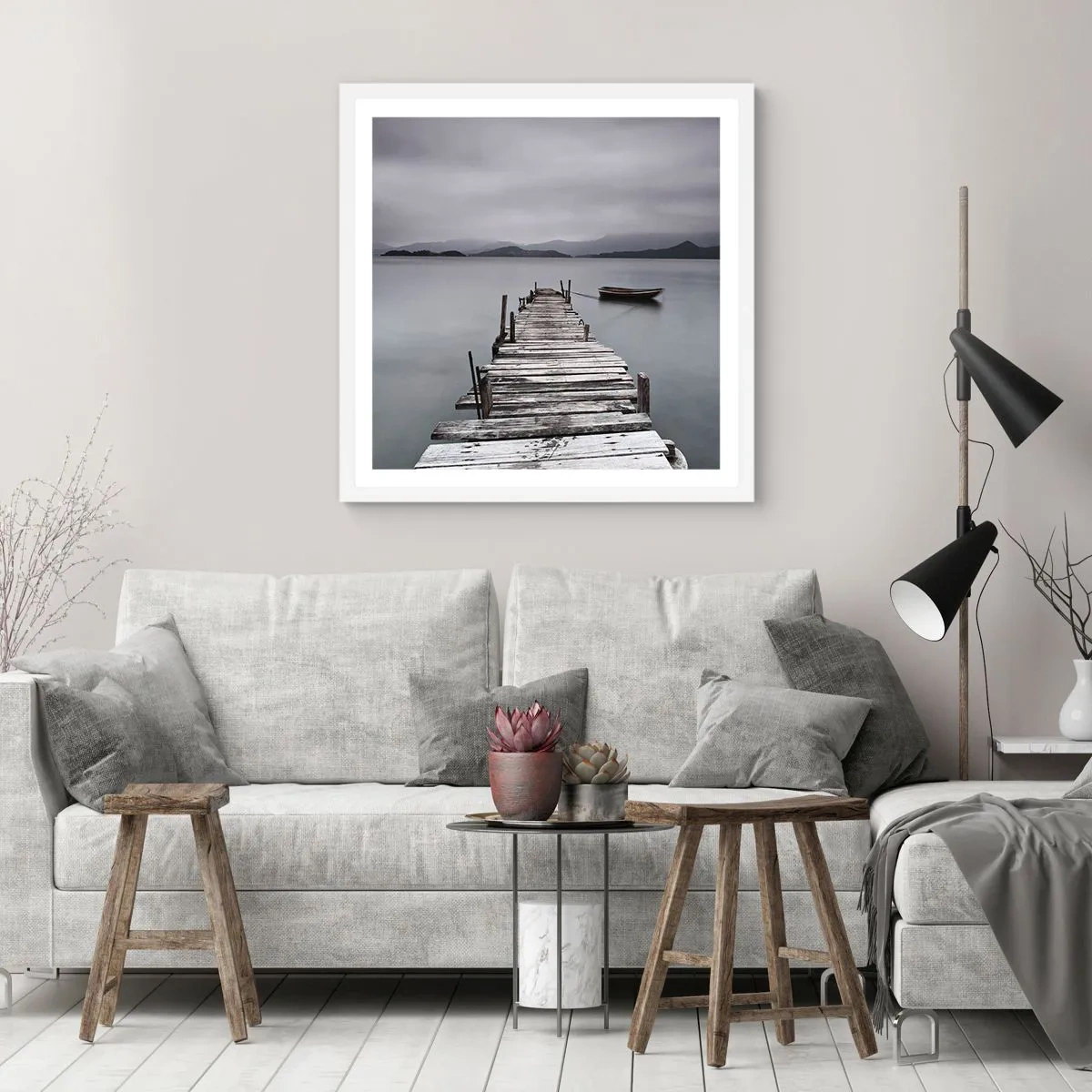 Pôster em moldura branca - Amanhã pode ir - 30x30 cm