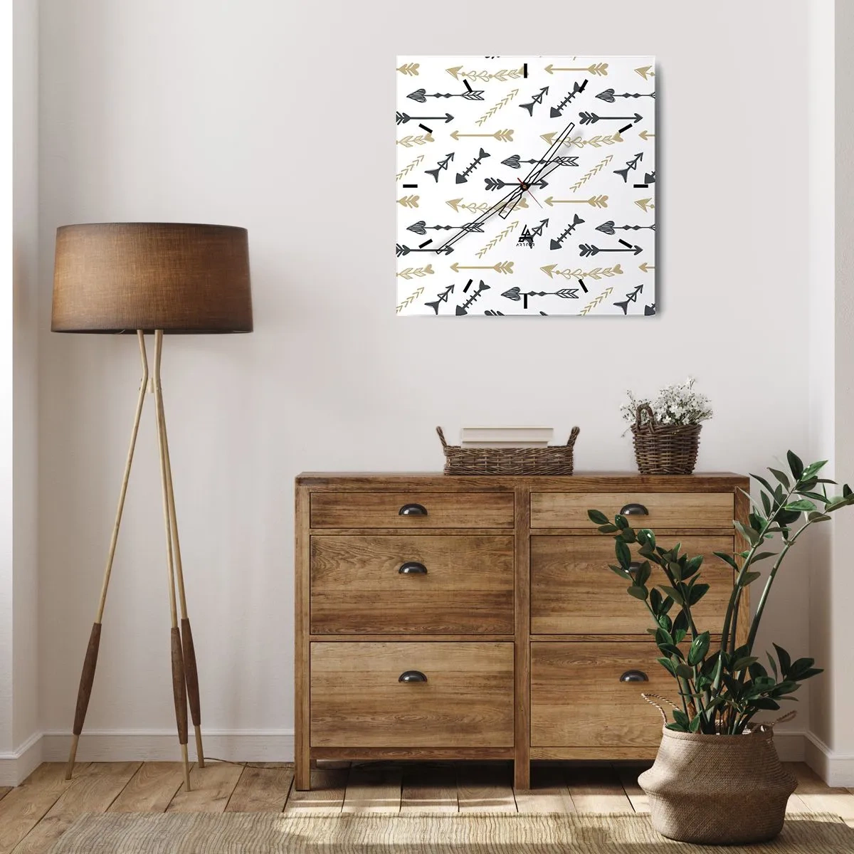 Relógio de parede - Relógio em vidro - O sonho do arqueiro - 40x40 cm