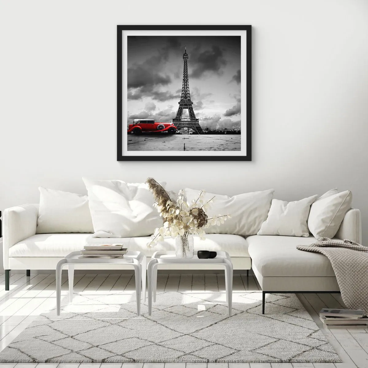 Pôster com moldura preta - Não há muito tempo atrás em Paris - 30x30 cm