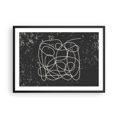 Pôster com moldura preta - Pensamentos errantes - 70x50 cm
