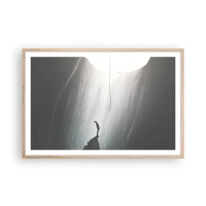 Pôster com moldura de carvalho claro - Sempre há uma saída - 91x61 cm