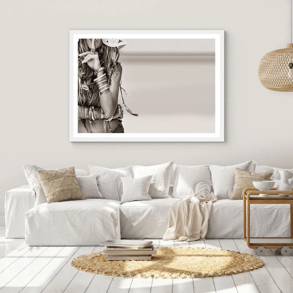 Pôster em moldura branca - Como uma menina - 91x61 cm