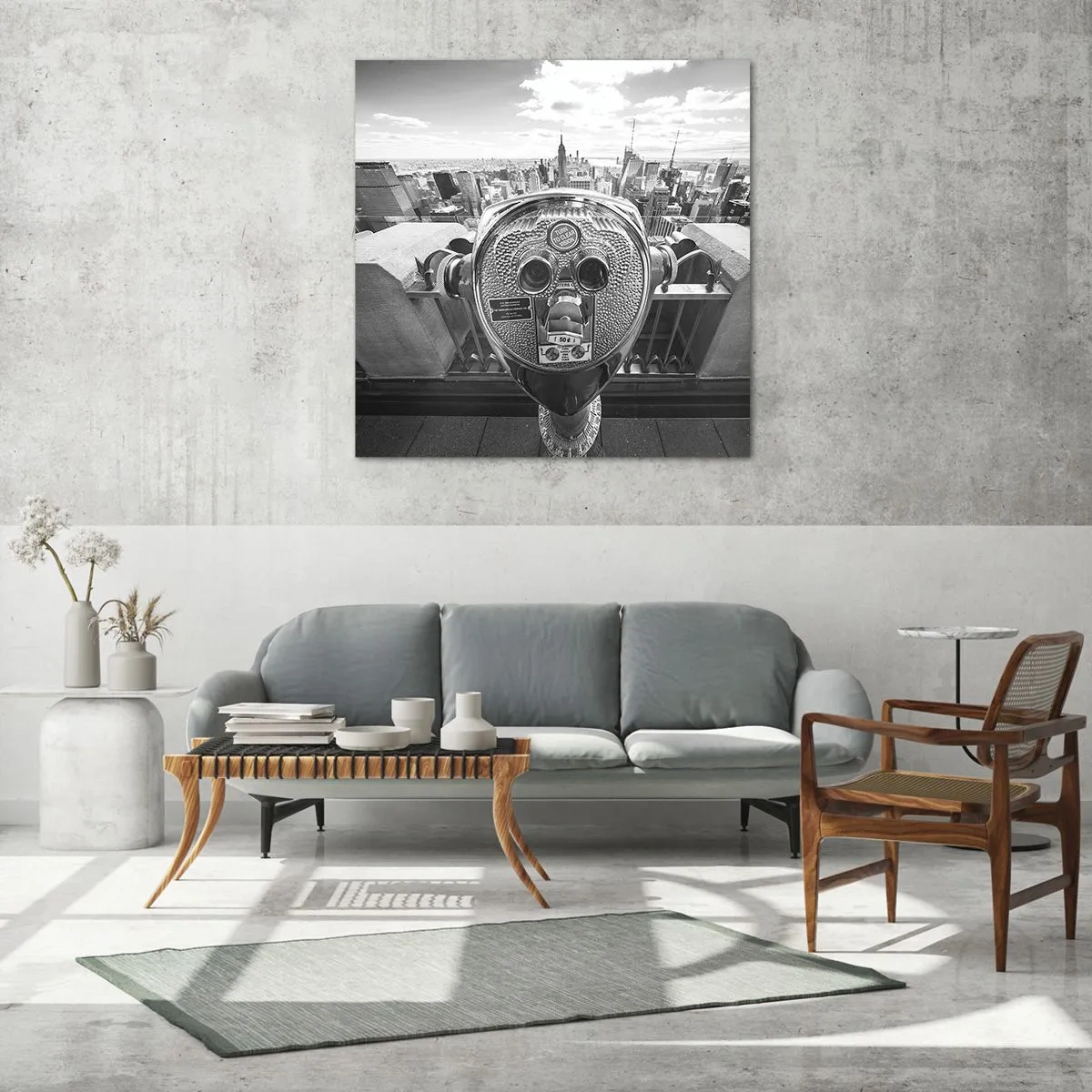 Quadro em vidro - A cidade das cidades - 70x70 cm