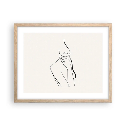 Pôster com moldura de carvalho claro - Uma onda de melancolia - 50x40 cm
