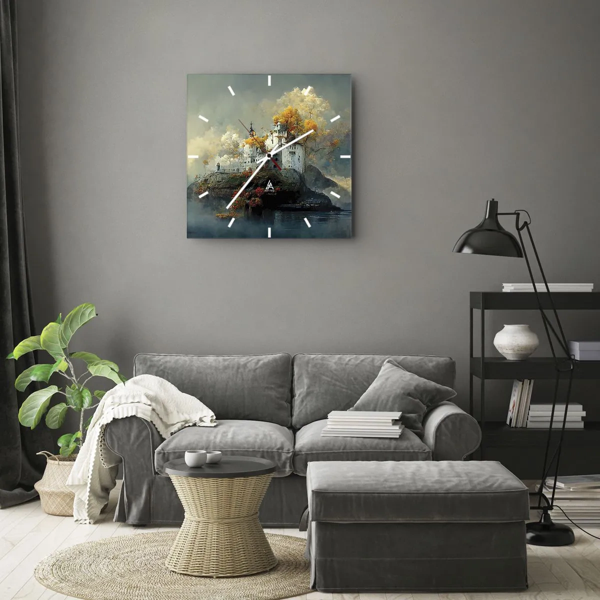 Relógio de parede - Relógio em vidro - O começo de uma história romântica - 40x40 cm